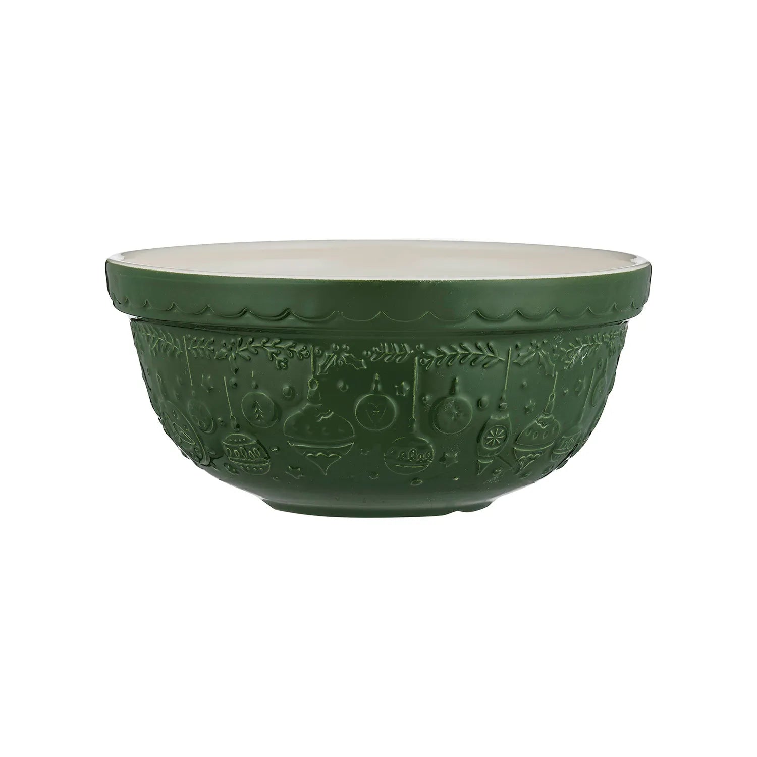 Mason Cash Christmas Mixing Bowl Deck The Halls Green 2 L