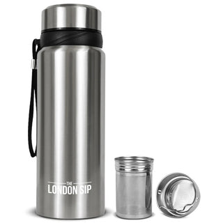 London Sip Tea Infuser Bottle 25oz - Silver