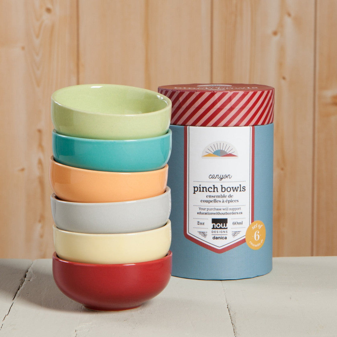 Now Designs Pinch Bowl Set Of 6 Canyon - iQ living