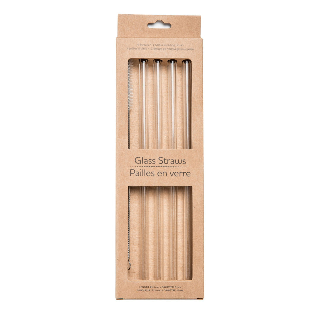 Life Without Waste Glass Straws Set Of 4 - iQ living
