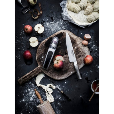 Global Cook's knife and sharpener gift set