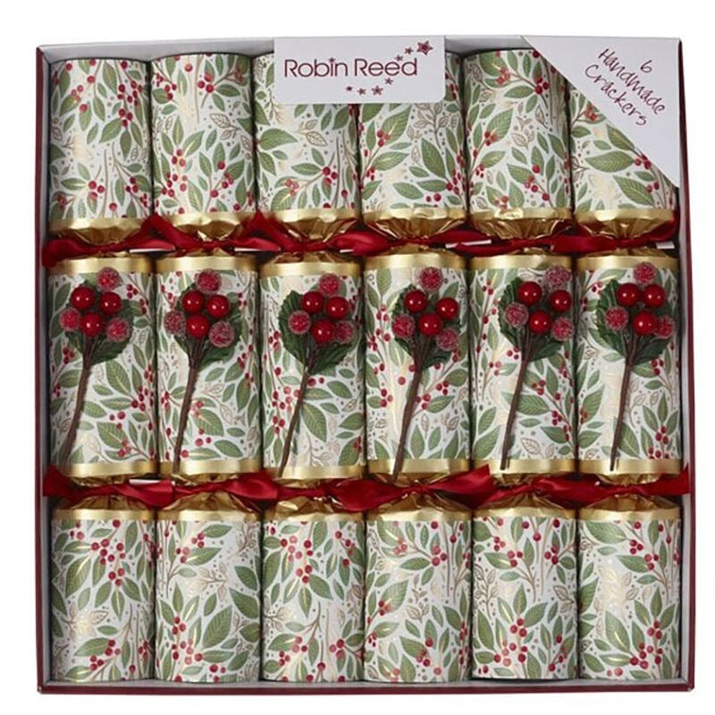 Robin Reed Christmas Crackers 6 Pack 12" - Winter Berry