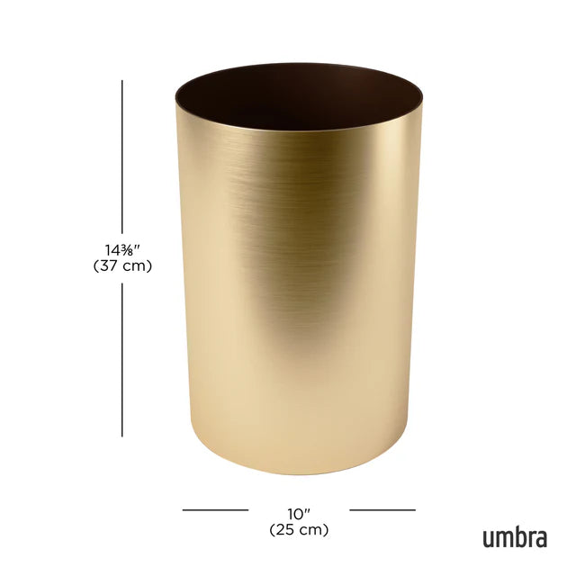 Umbra Metalla Waste Can - Matte Brass