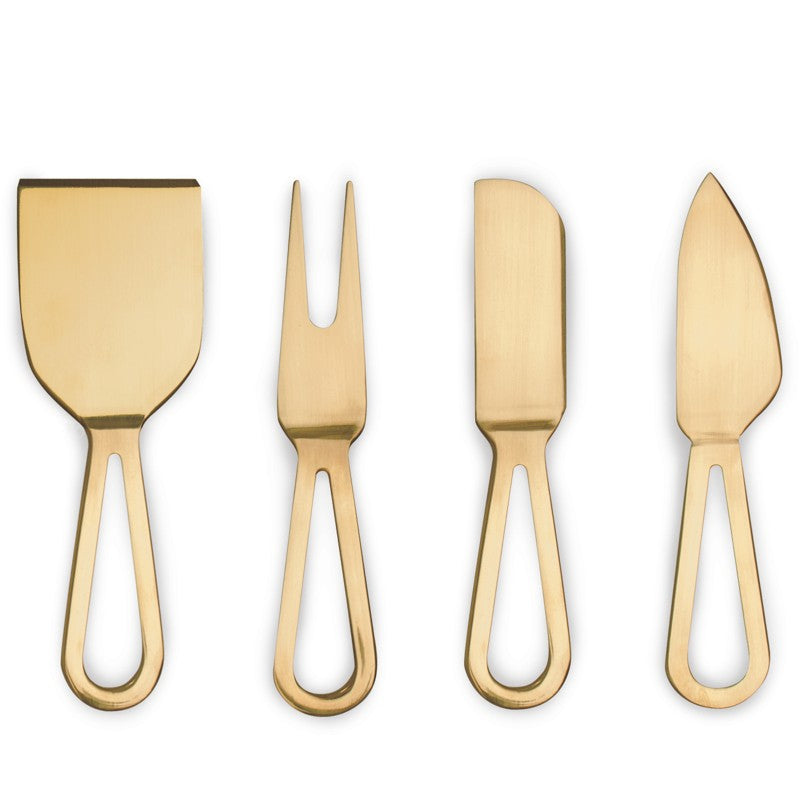 Natural Living Gold Cheese Knife Set Of 4 - iQ living