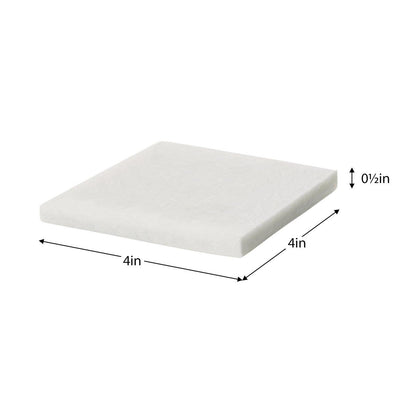 Torre & Tagus Square White Marble Coaster Set Of 4