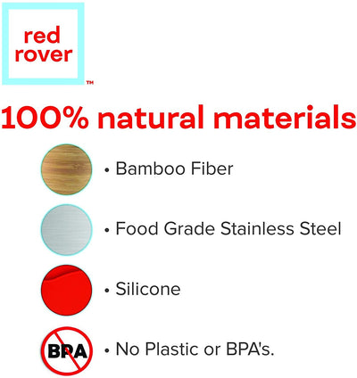 Red Rover Kids Bamboo Solid Plates Set of 4