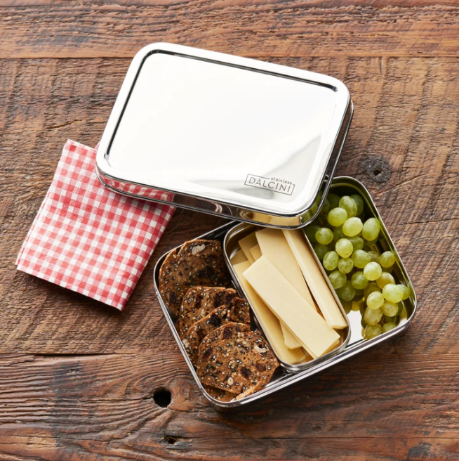 Dalcini Stainless Lunch Bistro Box & Little Snacker Combo