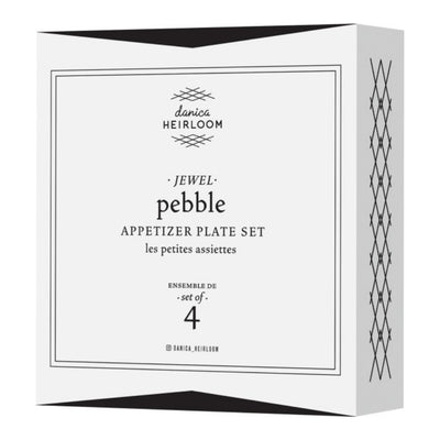 Danica Heirloom Pebble Natural Appetizer Plates Set of 4