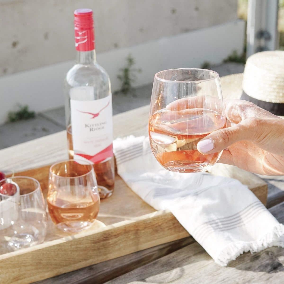 Govino Plastic Outdoor Stemless Wine Glass 12oz Set Of 4
