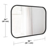 Umbra Hub Rectangular Mirror Black 24" x 36"