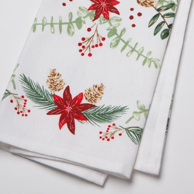 Now Designs Christmas Tea Towel - Poinsettia