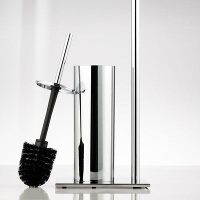 Torre & Tagus Vero Chrome Toilet Paper & Brush Holder
