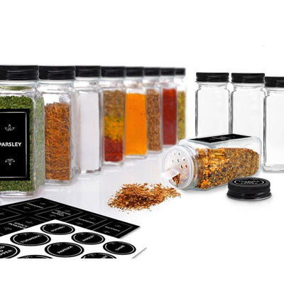Danesco Spice Jars & Labels Set Of 12