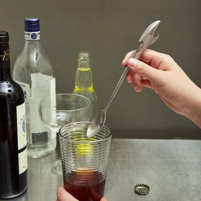 Kikkerland 2-In-1 Cocktail Spoon & Bottle Opener