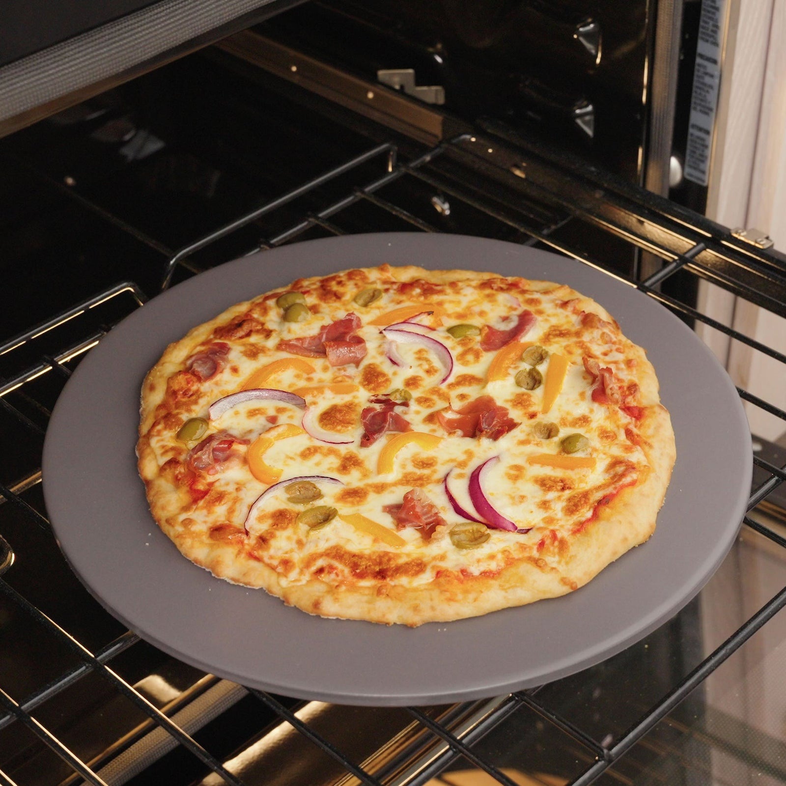 Old Stone Glazed Round Pizza Stone 14" - iQ living