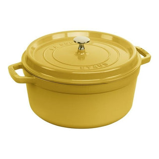 Staub Enameled Cast Iron Round Cocotte 5.2L - Citron