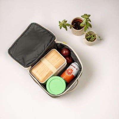 Fluf Insulated Square Lunch Bag - Carbon Black