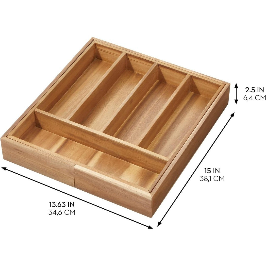iDesign Expandable Cutlery Drawer Organizer
