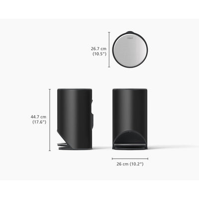 Joseph Joseph Arc Matte Black Waste Can 10L