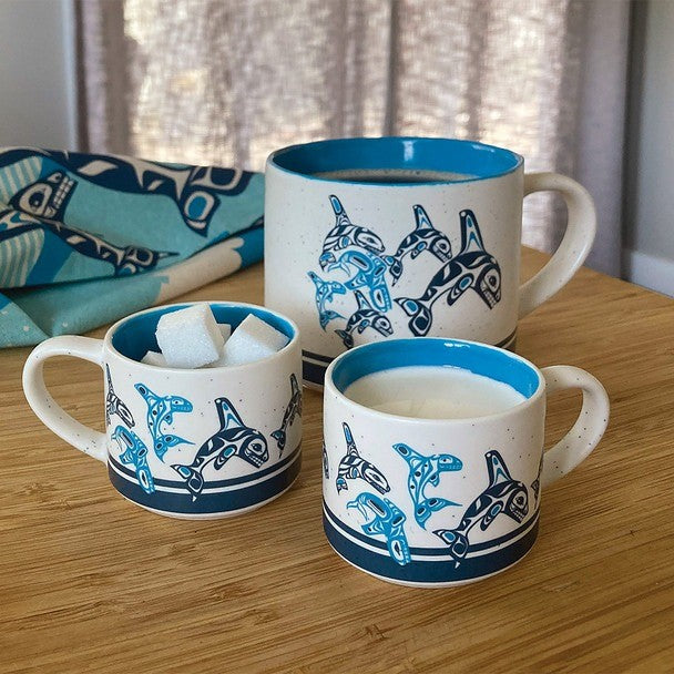 Native Northwest 3oz Espresso Mug Set Of 2 Orca Family - iQ living