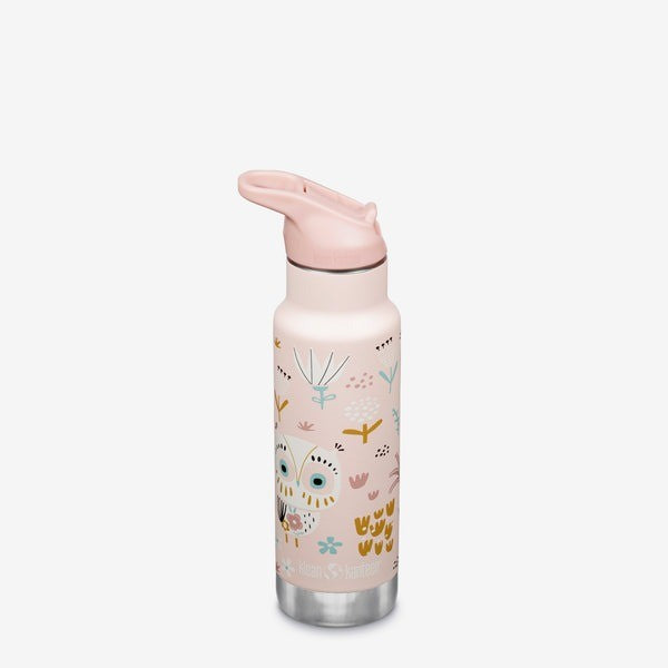 Klean Kanteen Classic Insulated Kids Bottle 12oz - Flip Seal Sport Cap & Straw