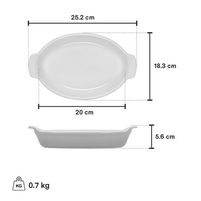 Le Creuset Heritage Stoneware Oval Au Gratin Dish 1.6L