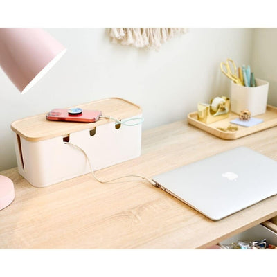 iDesign EcoWood Cable Organizer Bin
