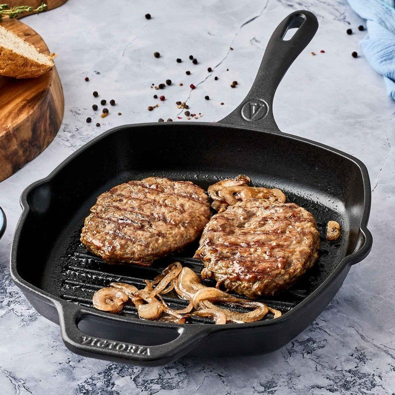 Victoria Cast Iron Grill Pan 10"
