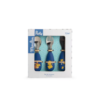 Moulin Roty Toddler Cutlery Set - Puce & Pilou