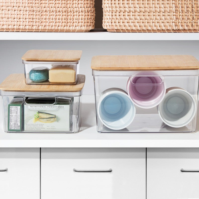 Oggi Neat Storage Bin With Bamboo Lid