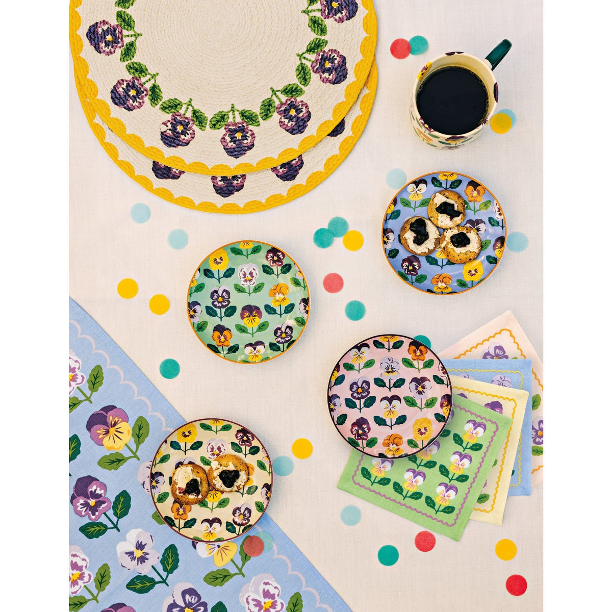 Danica Appetizer Plate Pansy Set Of 4