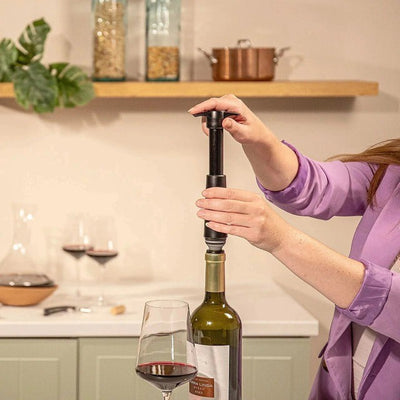 Vacu Vin Original Wine Saver Set Black
