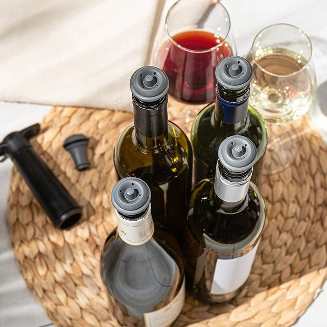 Vacu Vin Original Wine Stoppers Set Of 6 (For Wine Saver) - iQ living