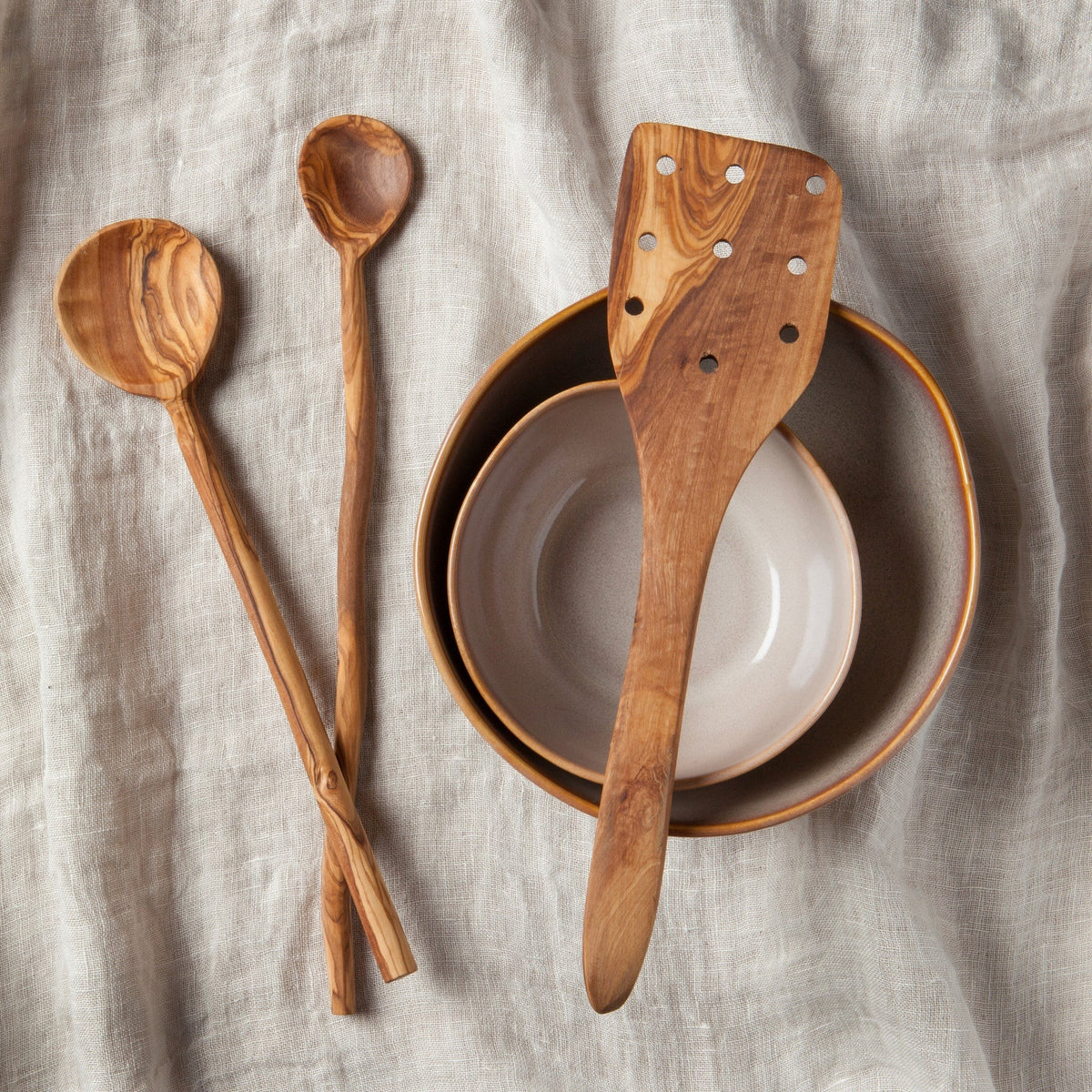 Danica Olive Wood Slotted Spatula 12"
