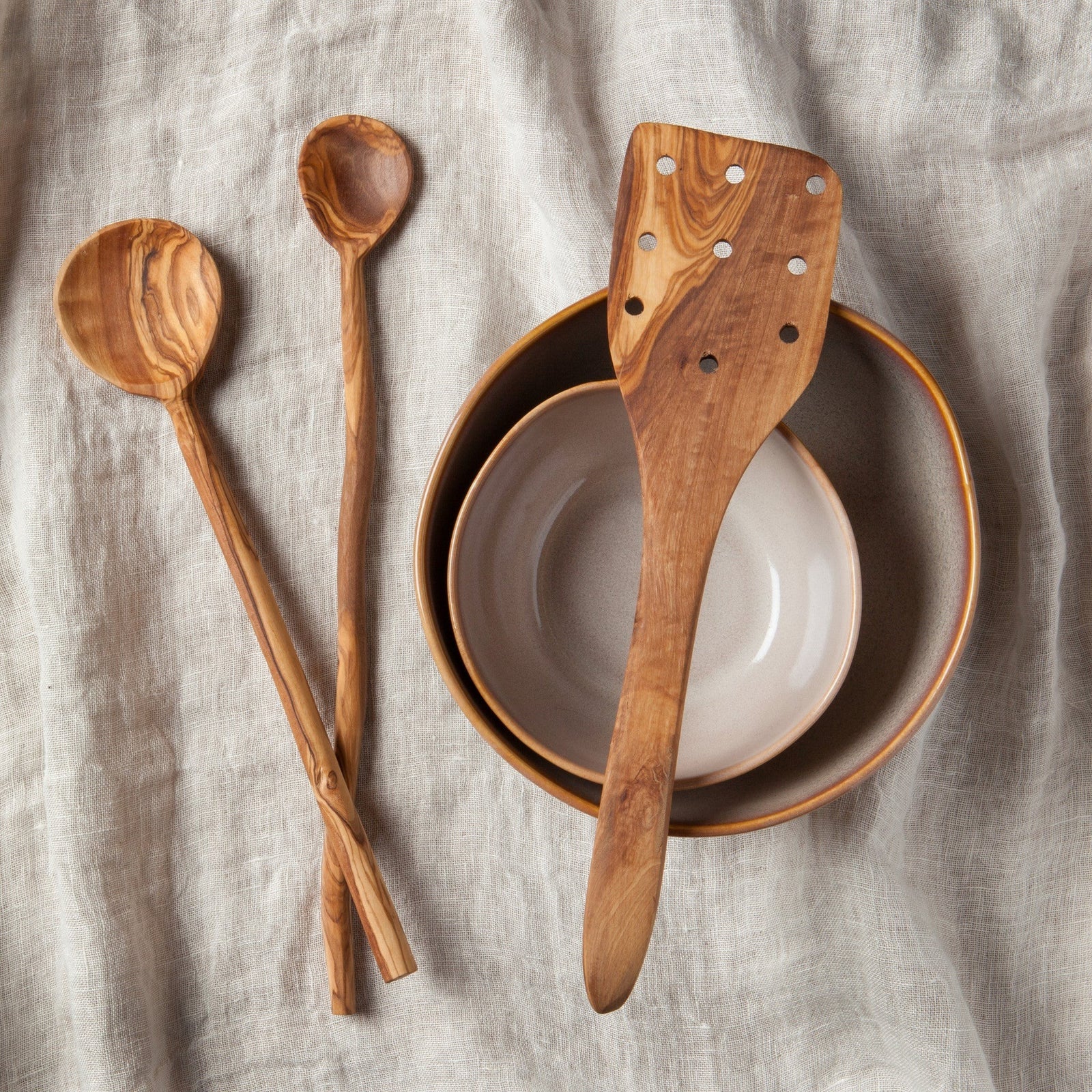Danica Olive Wood Slotted Spatula 12"