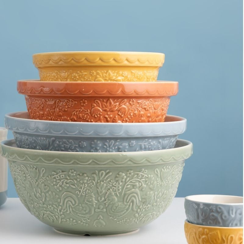 Mason Cash Mixing Bowl Home To Roost Green 4L - iQ living