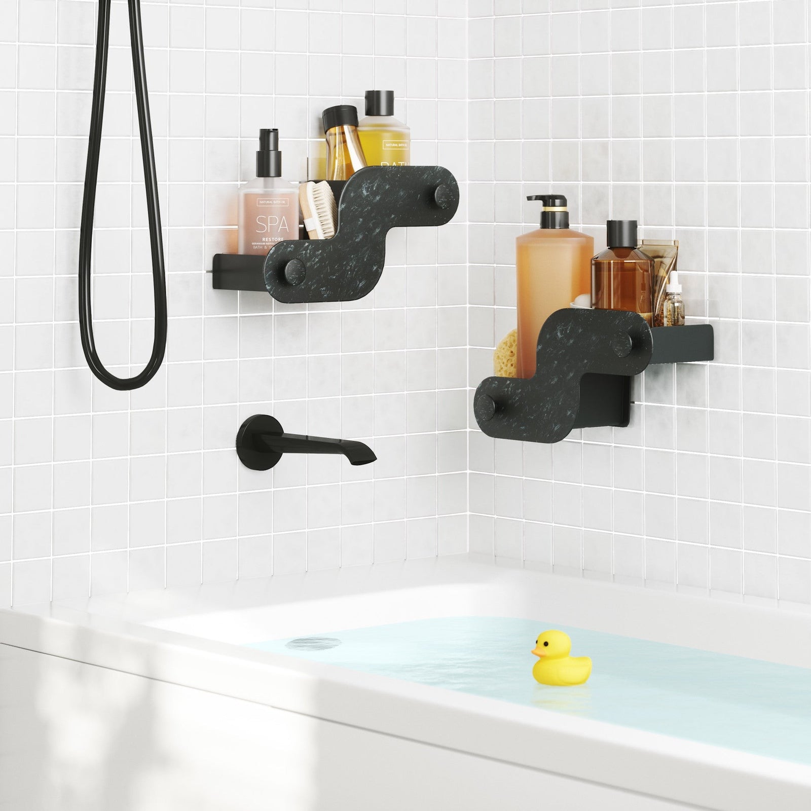 Umbra Nami Adhesive Shower Bins Set Of 2
