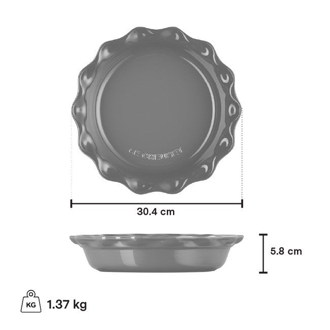 Le Creuset Heritage Fluted Pie Dish 9"