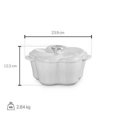Le Creuset Enameled Cast Iron Petal Cocotte Camomille 2L