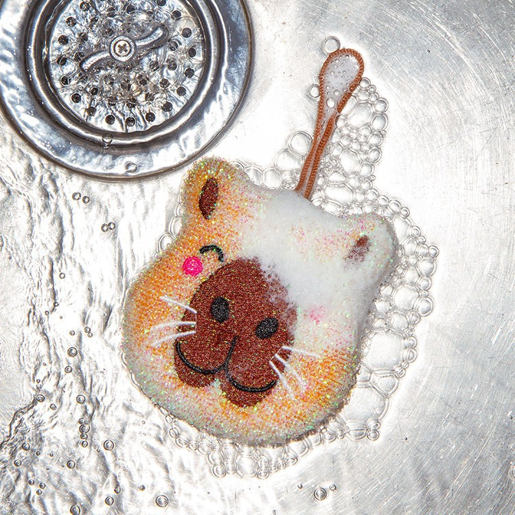 Kikkerland Capybara Scrub Sponge Set Of 2