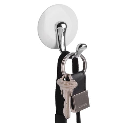 iDesign Affixx Medium Wall Hook Set Of 2 - White