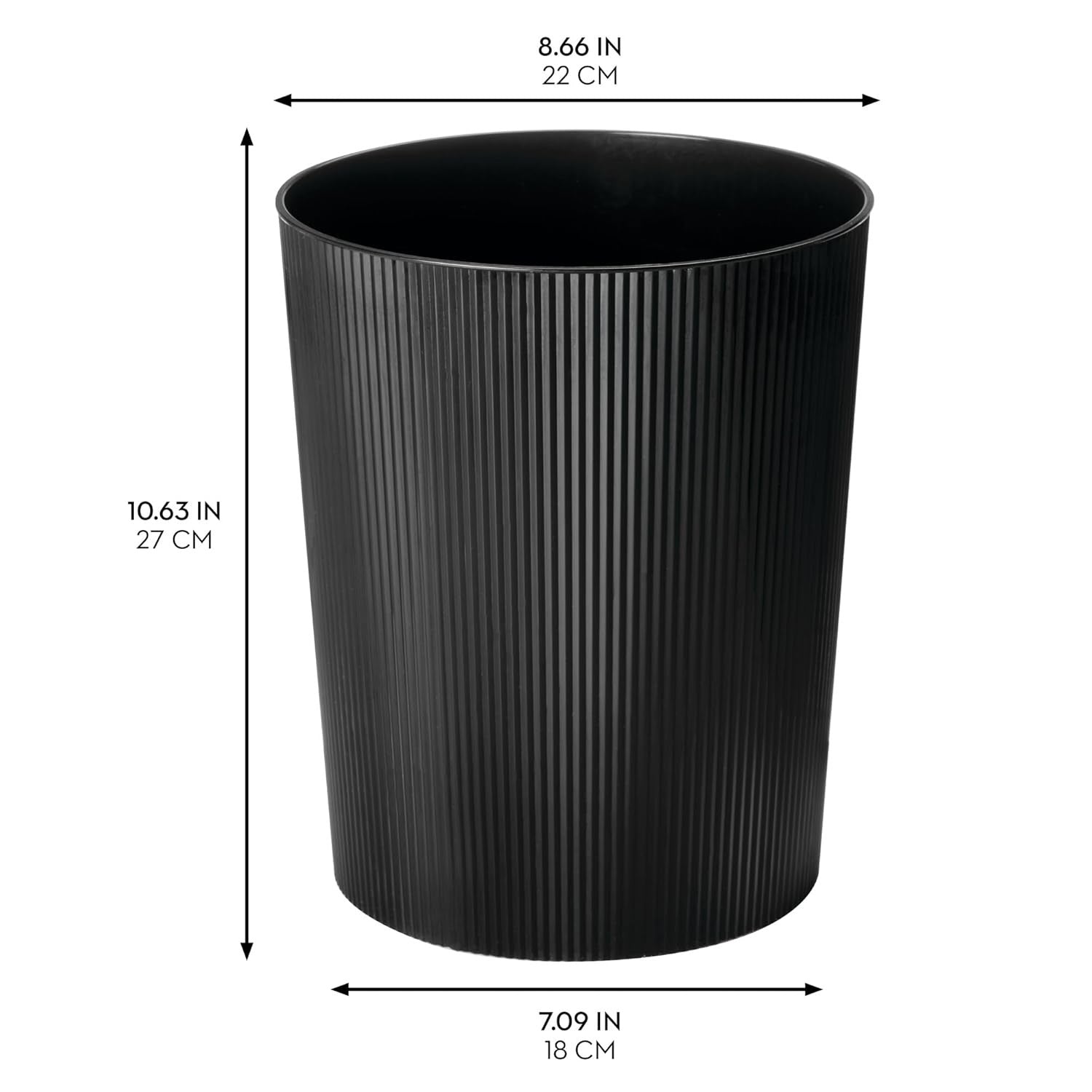 iDesign Fluted Waste Can
