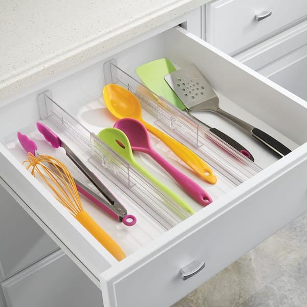 iDesign Linus Clear Drawer Divider Set Of 2