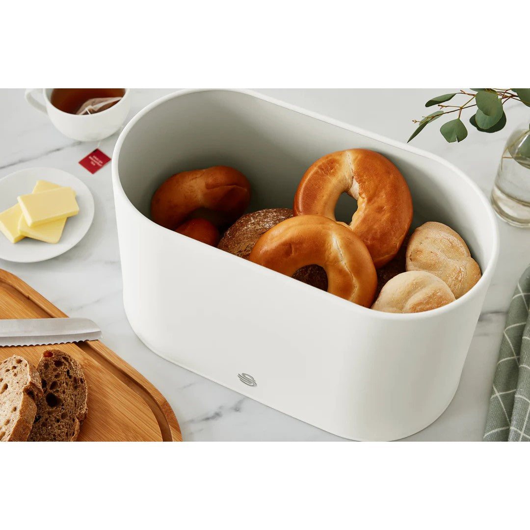 Swan Nordic Bread Bin - White