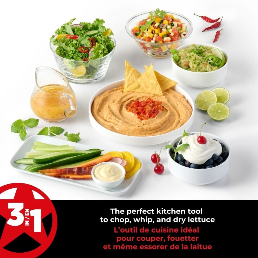 Starfrit PRO 3-In-1 Manual Food Processor
