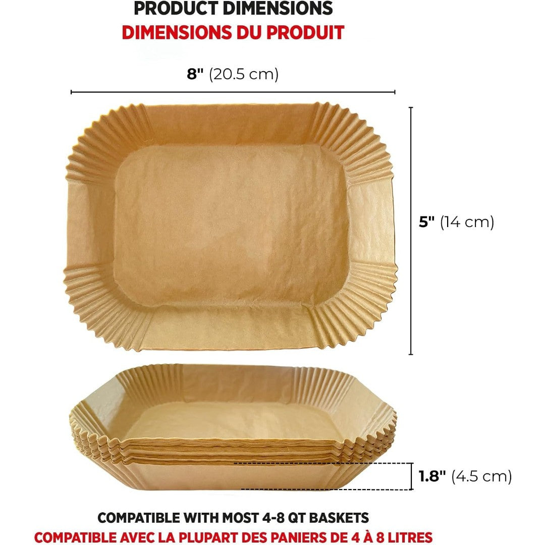 Starfrit Air Fryer Parchment Paper Liner 50 Pack - Rectangular