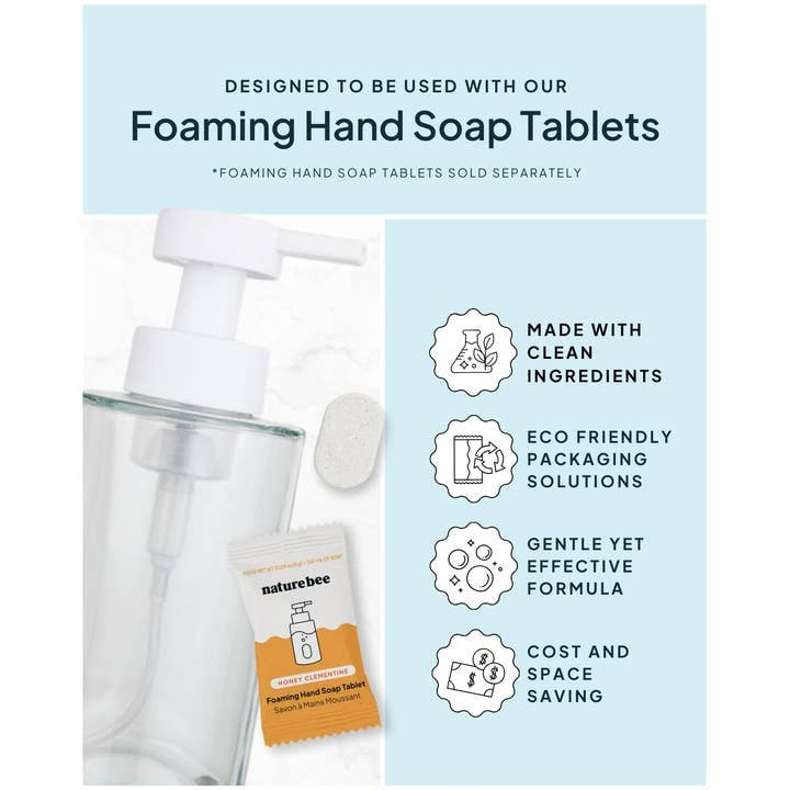 Nature Bee Glass Foaming Hand Soap Dispenser