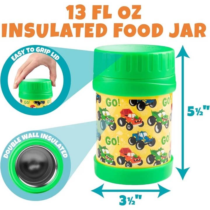 Bentology 3-In-1 Food Jar Lunch Kit - Monster Truck
