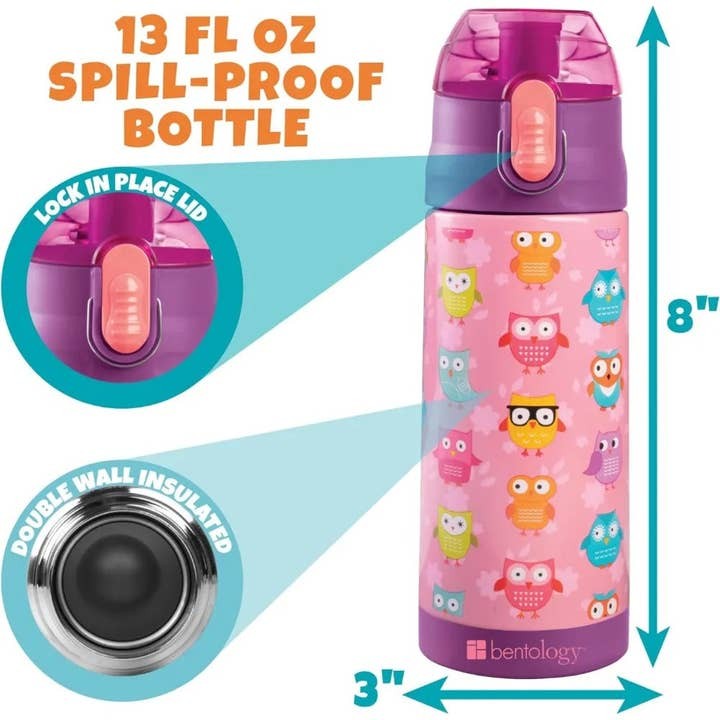 Bentology 3-In-1 Bottle Lunch Kit - Owl