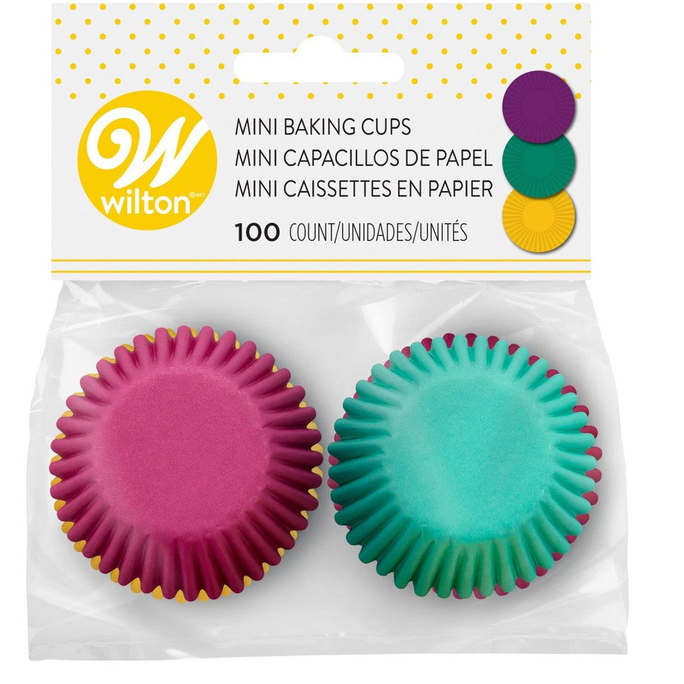 Wilton Mini Baking Cups 100 Count - Jewel Tone